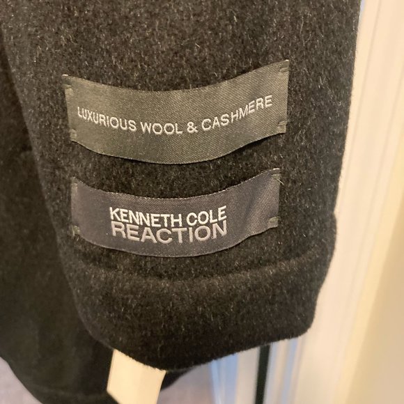 (WINTER SALE) NEW Kenneth Cole Cashmere/Wool Overcoat w/Bib - Picture 10 of 12